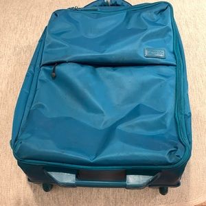 Lipault two wheel carryon suitcase, lightweight in teal